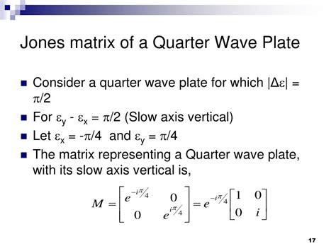 quarter wave plate jones matrix